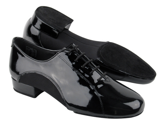 Zapato de salón hombre charol negro (suela partida)